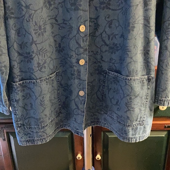 Denim & Co. patterned jean jacket 1X - Picture 8 of 10